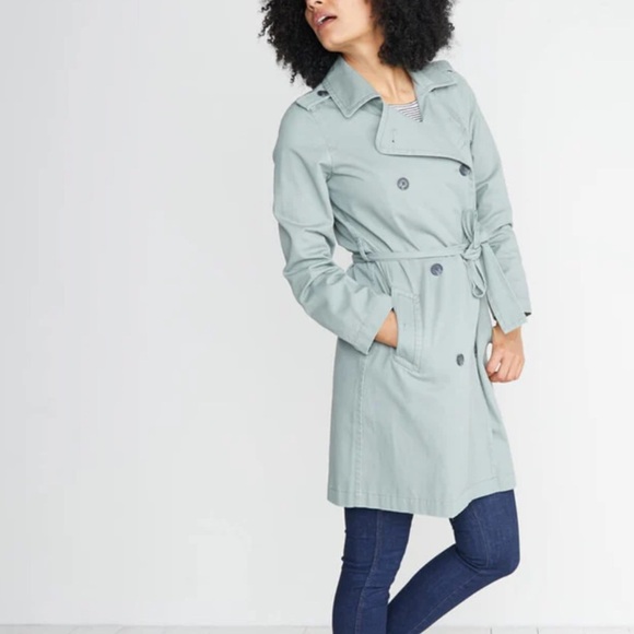 Marine Later Kelly Trench Coat Green - Picture 5 of 8